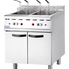Gas 2-Tank Fryer(4-Basket) With Cabinet