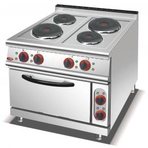 Induction Cooker 4-Head With Electric Oven