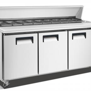 S/Steel 3- Door Pizza Station Chiller