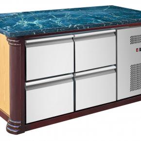 Marble 4-Drawer Salad Worktable Chiller