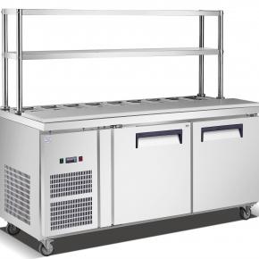 S/Steel GN Undercounter Worktable With Shelf Chiller