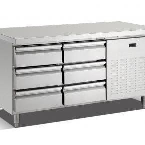 S/Steel With 6-Drawer Undercounter Worktable Chiller