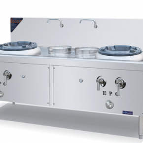 Hummer Commercial Engineering Stove With 2-Burner & 2-Warmer