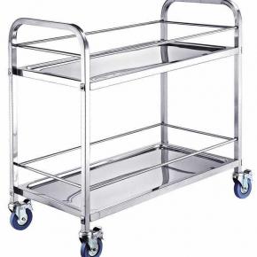 S/Steel Two-Layer Service Trolley